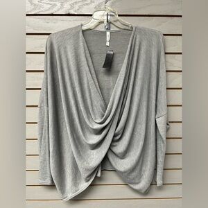 Emerald Light Gray Long Sleeve Top